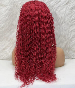 Gerçek Front Lace Tül Peruk - Su Dalgası - Kızıl 70-75Cm 12 Gerçek Front Lace Tül Peruk - Su Dalgası - Kızıl 70-75Cm