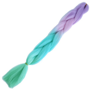 Afrika Örgülük Ombreli Sentetik Saç 100 Gr. - Lila / Pembe / Turkuaz Mavi / Soft Yeşil