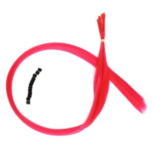 Renkli Sentetik Boncuk Kaynaklık Saç + Takım Aparatı - Neon Pembe - 10 Adet 5 Renkli Sentetik Boncuk Kaynaklık Saç + Takım Aparatı - Neon Pembe - 10 Adet