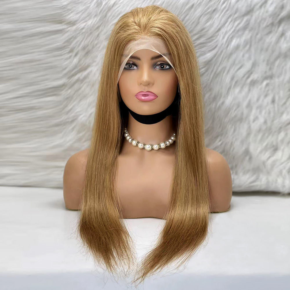 Düz Front Lace Gerçek Tül Peruk - Kumral - 70-75Cm 4 Düz Front Lace Gerçek Tül Peruk - Kumral - 70-75Cm - Görsel 2