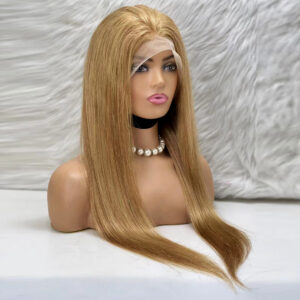 Düz Front Lace Gerçek Tül Peruk - Kumral - 70-75Cm 9 Düz Front Lace Gerçek Tül Peruk - Kumral - 70-75Cm