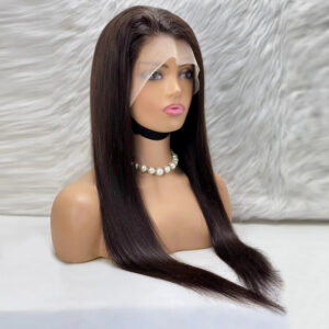 Düz Front Lace Gerçek Tül Peruk - Doğal - 70-75Cm 7 Düz Front Lace Gerçek Tül Peruk - Doğal - 70-75Cm