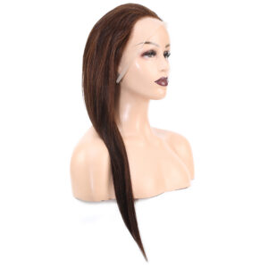 Düz Front Lace Gerçek Tül Peruk - Koyu Kahve - 60-65Cm 7 Düz Front Lace Gerçek Tül Peruk - Koyu Kahve - 60-65Cm