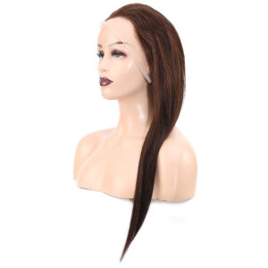 Düz Front Lace Gerçek Tül Peruk - Koyu Kahve - 60-65Cm 8 Düz Front Lace Gerçek Tül Peruk - Koyu Kahve - 60-65Cm