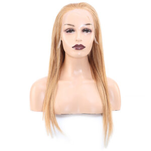 Düz Front Lace Gerçek Tül Peruk - Altın Karamel - 60-65Cm 8 Düz Front Lace Gerçek Tül Peruk - Altın Karamel - 60-65Cm