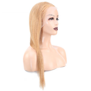 Düz Front Lace Gerçek Tül Peruk - Altın Karamel - 60-65Cm 9 Düz Front Lace Gerçek Tül Peruk - Altın Karamel - 60-65Cm