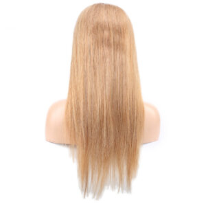 Düz Front Lace Gerçek Tül Peruk - Altın Karamel - 60-65Cm 11 Düz Front Lace Gerçek Tül Peruk - Altın Karamel - 60-65Cm