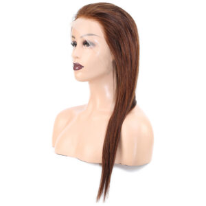 Düz Front Lace Gerçek Tül Peruk - Açık Kahve - 60-65Cm 8 Düz Front Lace Gerçek Tül Peruk - Açık Kahve - 60-65Cm