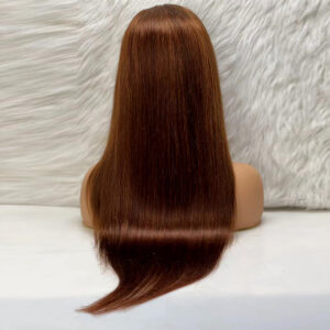 Düz Front Lace Gerçek Tül Peruk - Açık Kahve - 70-75Cm 9 Düz Front Lace Gerçek Tül Peruk - Açık Kahve - 70-75Cm