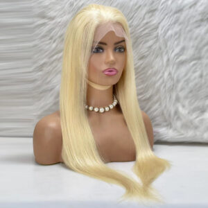 Düz Front Lace Gerçek Tül Peruk - Platin - 70-75Cm 7 Düz Front Lace Gerçek Tül Peruk - Platin - 70-75Cm