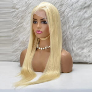 Düz Front Lace Gerçek Tül Peruk - Platin - 70-75Cm 8 Düz Front Lace Gerçek Tül Peruk - Platin - 70-75Cm