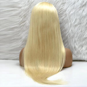 Düz Front Lace Gerçek Tül Peruk - Platin - 70-75Cm 9 Düz Front Lace Gerçek Tül Peruk - Platin - 70-75Cm