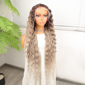 Kumral Beyaz Platin Ombre Ve Röfleli Fiber Sentetik Tül Peruk 8 Kumral Beyaz Platin Ombre Ve Röfleli Fiber Sentetik Tül Peruk