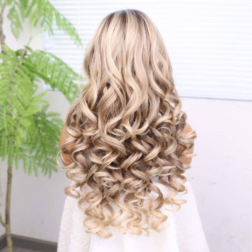 Kumral Platin Ombre Bebek Saçlı Fiber Sentetik Yoğun Dalgalı Tül Peruk 7 Kumral Platin Ombre Bebek Saçlı Fiber Sentetik Yoğun Dalgalı Tül Peruk - Görsel 5