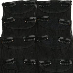 Fiber Sentetik Düz 8 Parça Çıt Çıt -Siyah 7 Fiber Sentetik Düz 8 Parça Çıt Çıt -Siyah