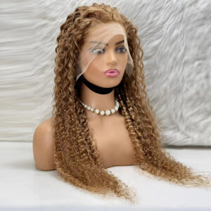 Afro Dalga Front Lace Gerçek Tül Peruk - Kumral - 70-75Cm 7 Afro Dalga Front Lace Gerçek Tül Peruk - Kumral - 70-75Cm