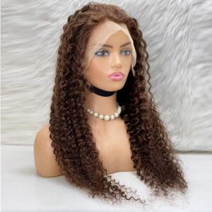 Afro Dalga Front Lace Gerçek Tül Peruk - Koyu Kahve - 70-75Cm 7 Afro Dalga Front Lace Gerçek Tül Peruk - Koyu Kahve - 70-75Cm