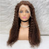 Afro Dalga Front Lace Gerçek Tül Peruk - Koyu Kahve - 70-75Cm 2 Afro Dalga Front Lace Gerçek Tül Peruk - Koyu Kahve - 70-75Cm