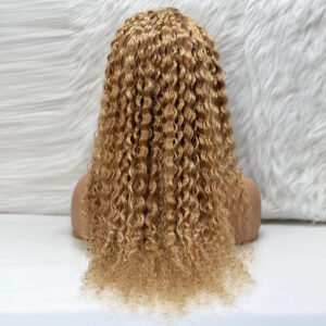 Afro Dalga Front Lace Gerçek Tül Peruk - Altın Karamel - 70-75Cm 11 Afro Dalga Front Lace Gerçek Tül Peruk - Altın Karamel - 70-75Cm