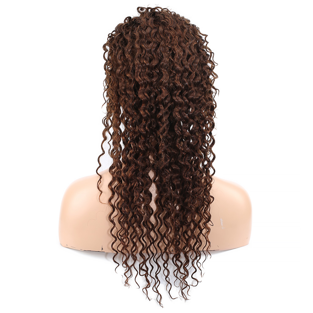 Afro Dalga Front Lace Gerçek Tül Peruk - Açık Kahve - 60-65Cm 6 Afro Dalga Front Lace Gerçek Tül Peruk - Açık Kahve - 60-65Cm - Görsel 4