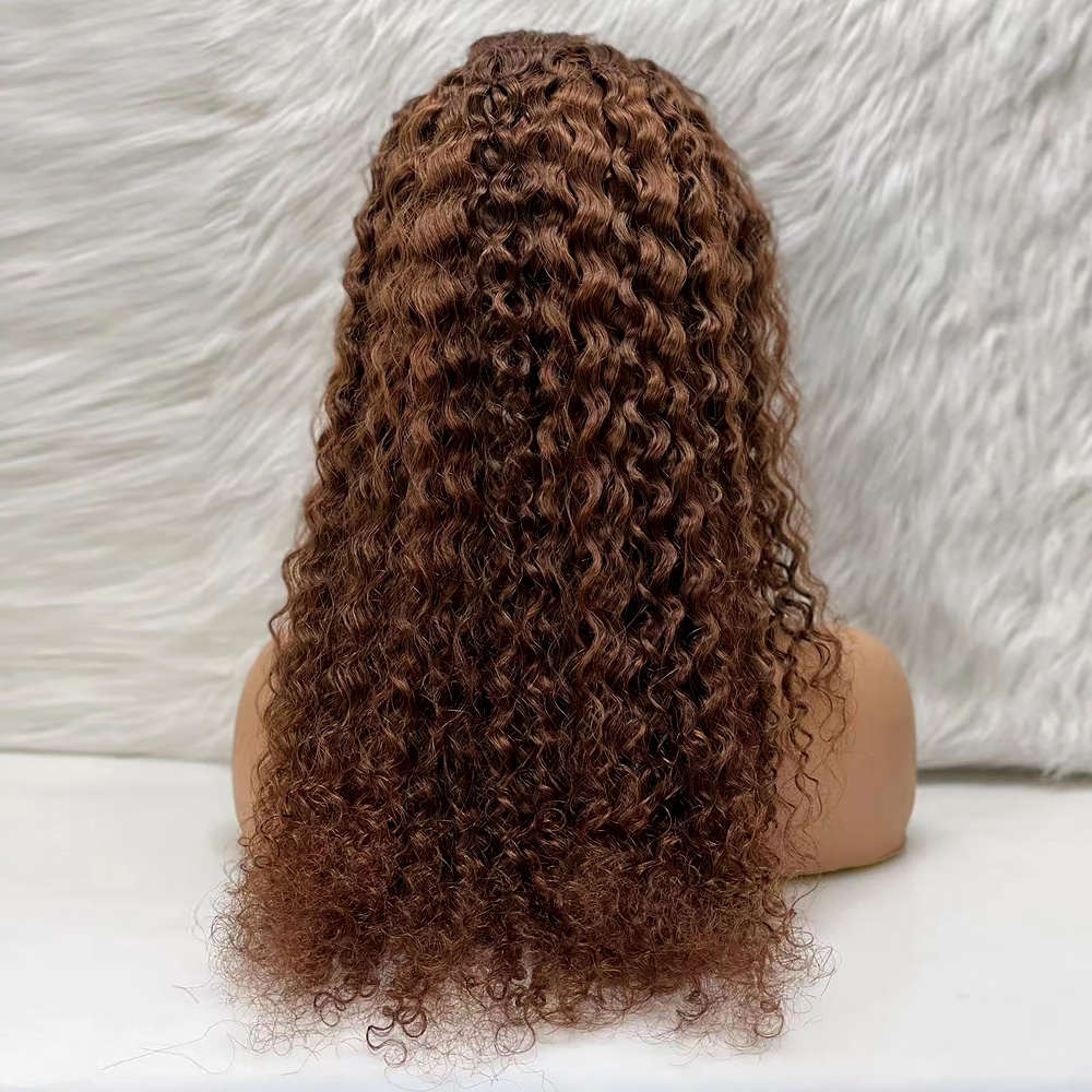 Afro Dalga Front Lace Gerçek Tül Peruk - Açık Kahve - 70-75Cm 6 Afro Dalga Front Lace Gerçek Tül Peruk - Açık Kahve - 70-75Cm - Görsel 4