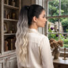 Tokalı Protein Fiber Sentetik At Kuyruğu - Koyu Kahve Küllü Gri Platin Ombre 1 Tokalı Protein Fiber Sentetik At Kuyruğu - Koyu Kahve Küllü Gri Platin Ombre