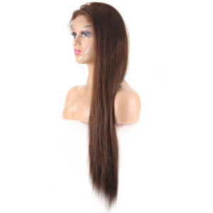 Dip Uç Dolu Koyu Kestane Kahve Tül Peruk Front Lace Düz %100 Gerçek Saç - 70-75Cm 11 Dip Uç Dolu Koyu Kestane Kahve Tül Peruk Front Lace Düz %100 Gerçek Saç - 70-75Cm