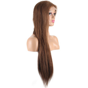 Dip Uç Dolu Sıcak Kestane Kahve Tül Peruk Front Lace Düz %100 Gerçek Saç - 70-75Cm 10 Dip Uç Dolu Sıcak Kestane Kahve Tül Peruk Front Lace Düz %100 Gerçek Saç - 70-75Cm