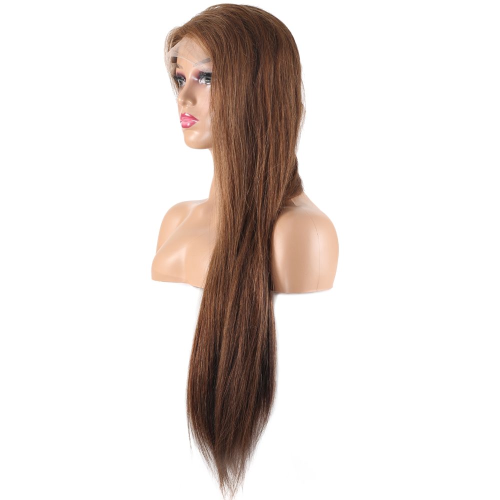Dip Uç Dolu Sıcak Kestane Kahve Tül Peruk Front Lace Düz %100 Gerçek Saç - 70-75Cm 6 Dip Uç Dolu Sıcak Kestane Kahve Tül Peruk Front Lace Düz %100 Gerçek Saç - 70-75Cm - Görsel 4